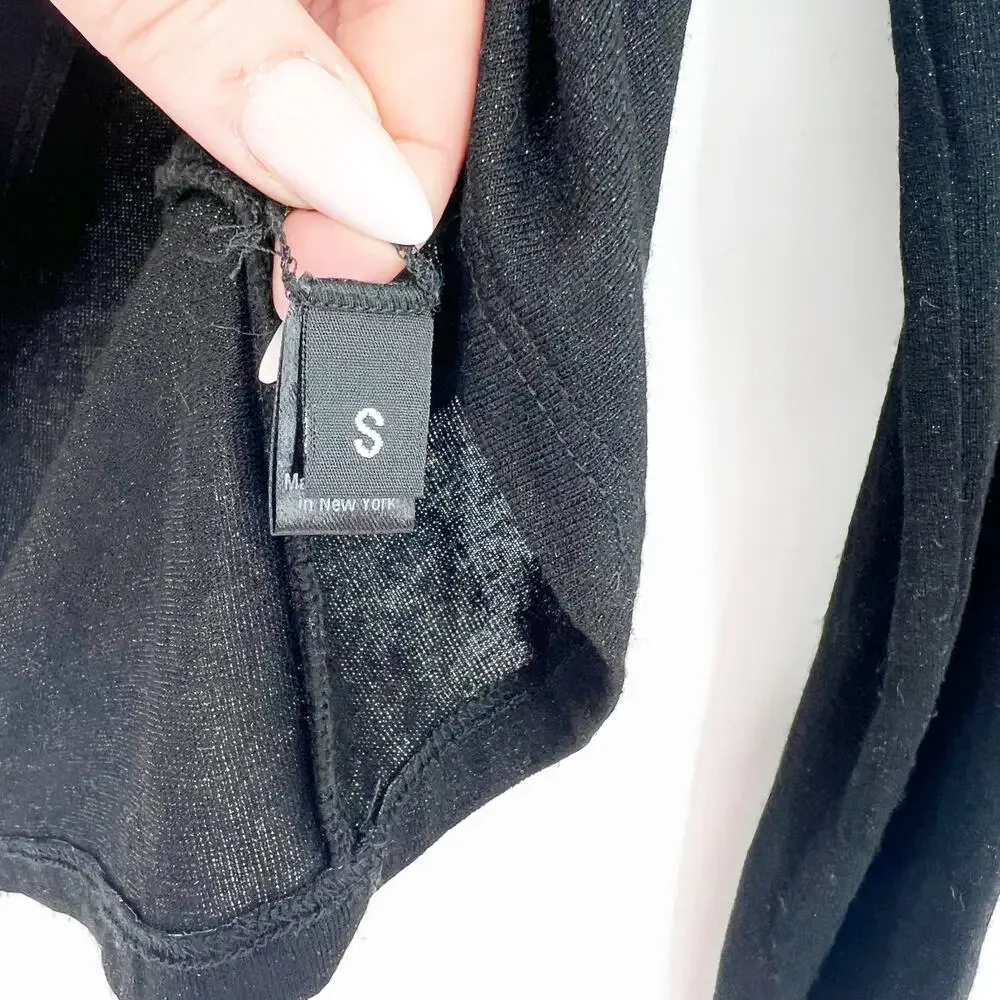 Eros Sparkle‎ Mock Neck Classic Pullover S Black - Picture 6 of 7